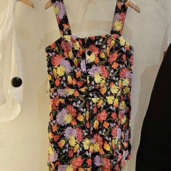 Yukiko Noritake Portside Button-Front Romper by Maeve Anthropologie shorts - Picture 4 of 7